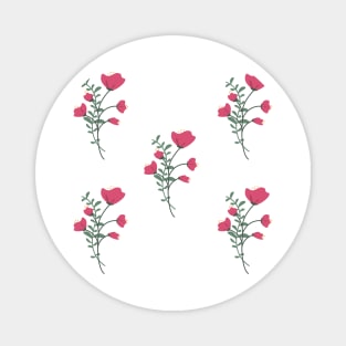 Pink floral pattern design Magnet